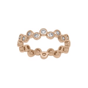 Joanli Nor - EMMYNOR Ring aus rosévergoldetem Silber mit Zirkonias**